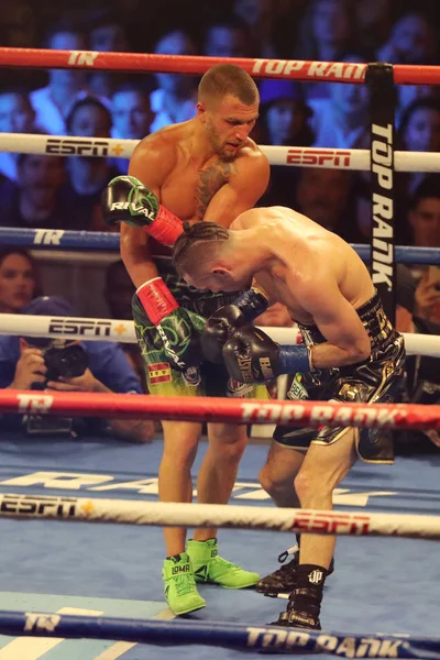 New York December 2018 Lätta Världsmästare Vasiliy Lomachenko Ukraina Gröna — Stockfoto