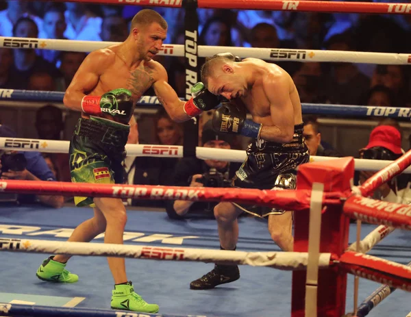 New York December 2018 Lätta Världsmästare Vasiliy Lomachenko Ukraina Gröna — Stockfoto