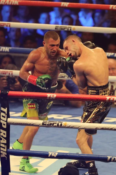 New York December 2018 Lätta Världsmästare Vasiliy Lomachenko Ukraina Gröna — Stockfoto