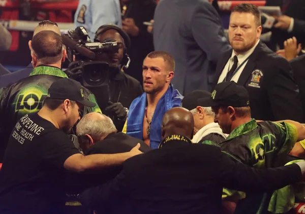 New York December 2018 Lätta Världsmästare Vasiliy Lomachenko Ukrainas Firar — Stockfoto