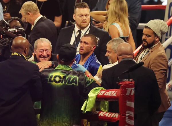 New York December 2018 Lätta Världsmästare Vasiliy Lomachenko Ukrainas Firar — Stockfoto