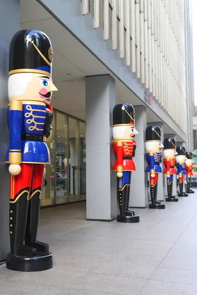 New York November 2018 Wooden Nutcracker Christmas Decoration Midtown Manhattan — Stock Photo, Image