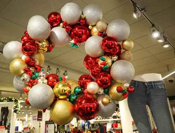 New York December 2018 Christmas Decor Believe Campaign Theme Macy — Stock Photo, Image