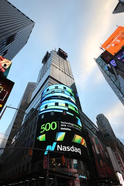 New York City November 2018 Headquarters Nasdaq Stock Exchange Second — Stock Photo, Image
