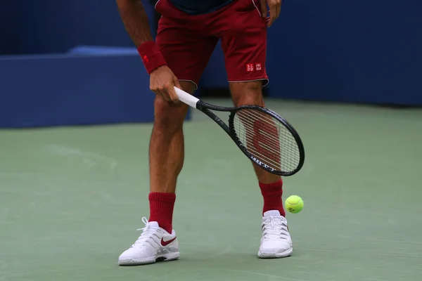 New York Ağustos 2018 Kez Grand Slam Şampiyonu Roger Federer — Stok fotoğraf