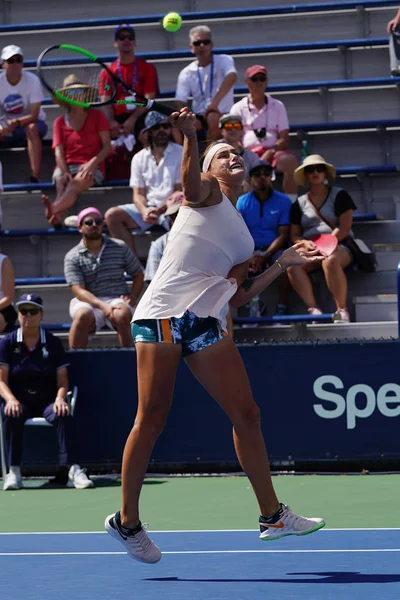 New York Augusti 2018 Professionell Tennisspelare Aryna Sabalenka Vitryssland Henne — Stockfoto