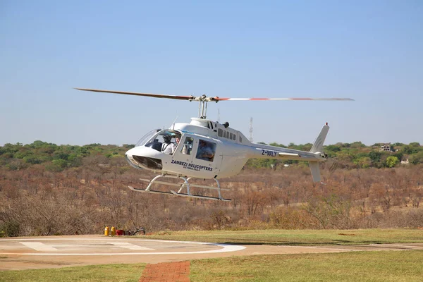 Viktória Vízesés Zimbabwe 2018 Október Zambézi Helikopter Cég Bell 206 — Stock Fotó