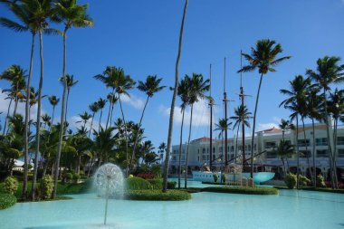 Punta Cana, Dominik Cumhuriyeti - 3 Ocak 2019: Iberostar Grand Hotel Bavaro resort Punta Cana, Dominik Cumhuriyeti için             