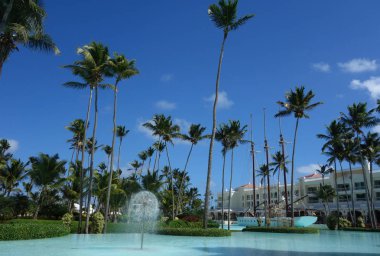 Punta Cana, Dominik Cumhuriyeti - 3 Ocak 2019: Iberostar Grand Hotel Bavaro resort Punta Cana, Dominik Cumhuriyeti için             