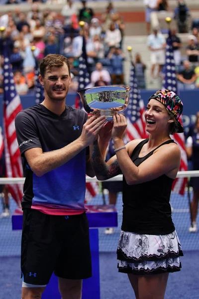 Nova Iorque Setembro 2018 Open Mixed Doubles Champions Jamie Murray — Fotografia de Stock