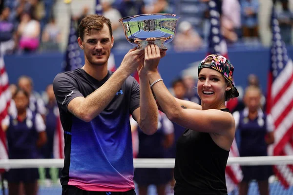 New York September 2018 2018 Open Mixed Doubles Champions Jamie — Stock Photo, Image