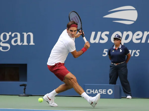 Nueva York Septiembre 2018 Veces Campeón Del Grand Slam Roger — Foto de Stock