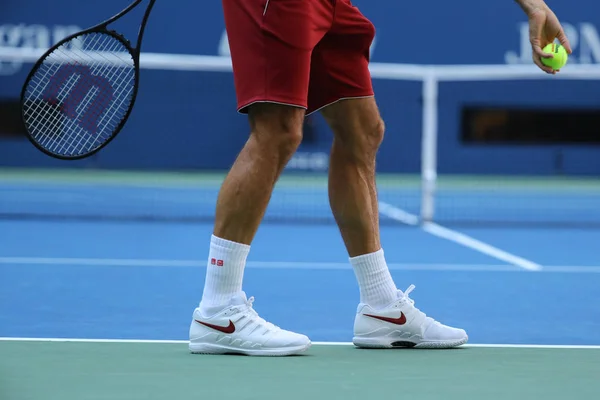 New York 2018 Szeptember Idő Grand Slam Bajnok Roger Federer — Stock Fotó