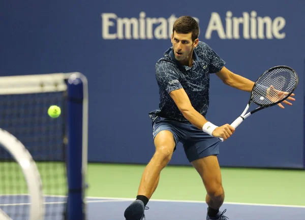 New York Eylül 2018 2018 Abd Açık Şampiyonu Novak Djokovic — Stok fotoğraf