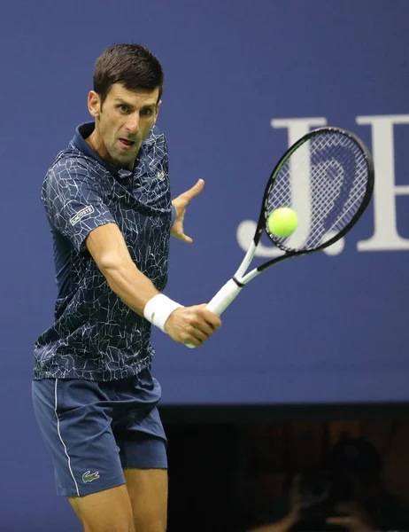 New York Settembre 2018 Novak Djokovic Campione Degli Open 2018 — Foto Stock