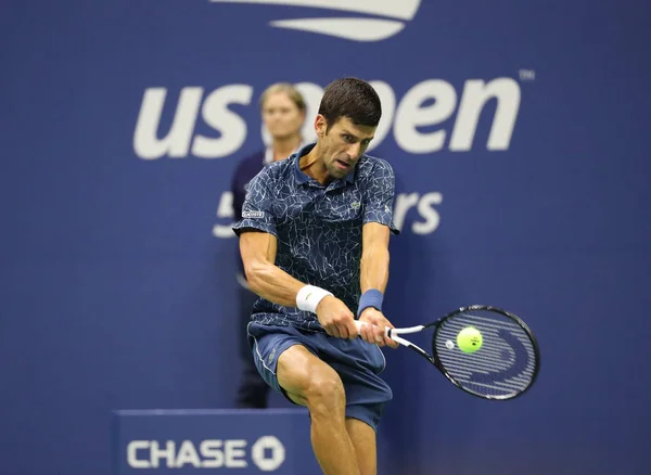 Nueva York Septiembre 2018 Novak Djokovic Campeón Del Abierto Estados —  Fotos de Stock