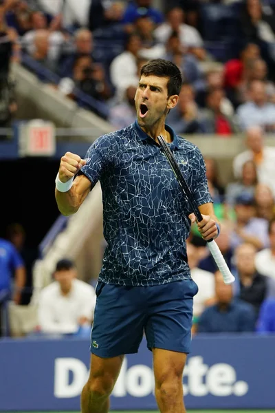 New York Eylül 2018 2018 Abd Açık Şampiyonu Novak Djokovic — Stok fotoğraf