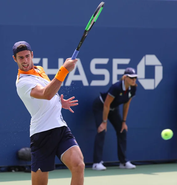 Nueva York Agosto 2018 Tenista Profesional Karen Khachanov Rusia Acción — Foto de Stock