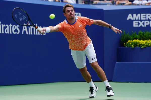 New York Srpna 2018 Grandslamový Šampion Stanislas Wawrinka Švýcarska Akci — Stock fotografie