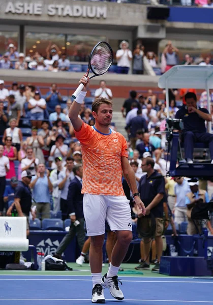 New York Ağustos 2018 Grand Slam Şampiyonu Stanislas Wawrinka Sviçre — Stok fotoğraf