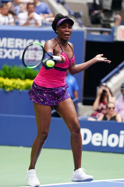 New York Août 2018 Championne Grand Chelem Venus Williams Action — Photo