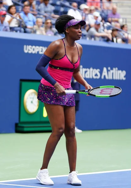 New York August 2018 Grand Slam Siegerin Venus Williams Aktion — Stockfoto