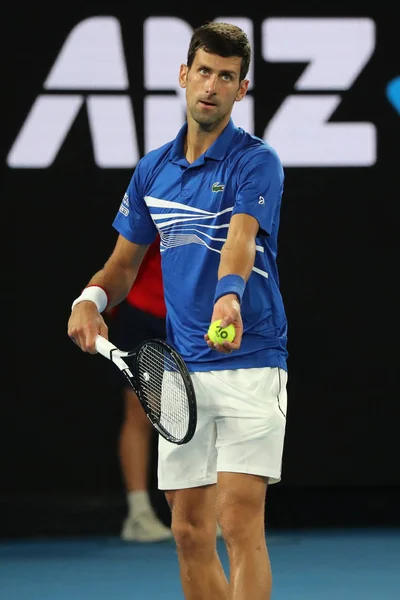 Melbourne Australië Januari 2019 Keer Grand Slam Champion Novak Đoković — Stockfoto