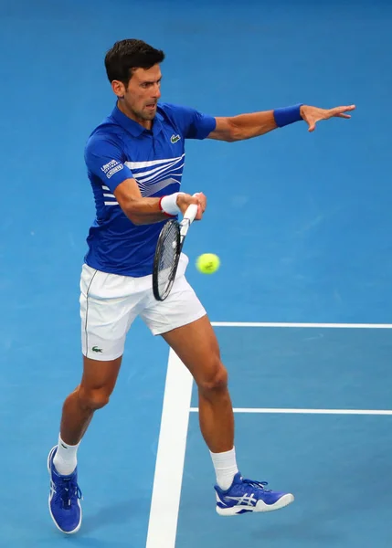 Melbourne Australia January 2019 Time Grand Slam Champion Novak Djokovic — Stock Photo, Image