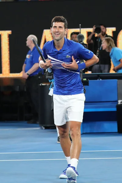 Melbourne Australia Gennaio 2019 Volte Campione Del Grande Slam Novak — Foto Stock