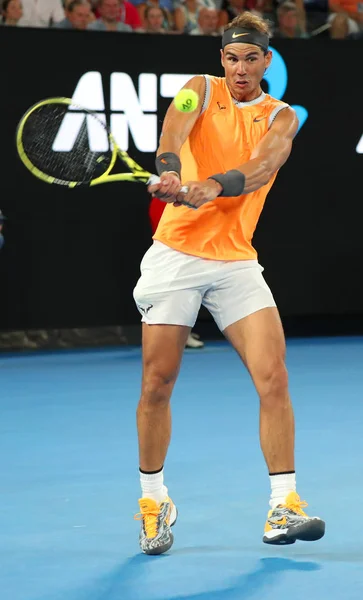 Melbourne Australië Januari 2019 Zeventien Keer Grand Slam Champion Rafael — Stockfoto
