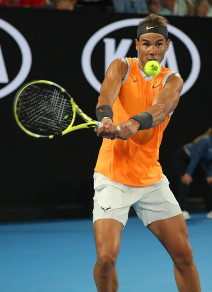 Melbourne Austrália Janeiro 2019 Dezessete Vezes Campeão Grand Slam Rafael — Fotografia de Stock