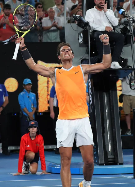 Melbourne Australia January 2019 Seventeen Times Grand Slam Champion Rafael — Stock Photo, Image