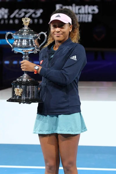 Melbourne Austrália Janeiro 2019 Vezes Campeã Grand Slam Naomi Osaka — Fotografia de Stock