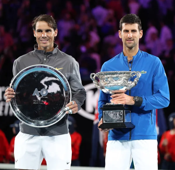 Melbourne Australien Januar 2019 Rafael Nadal Aus Spanien Und Australian — Stockfoto