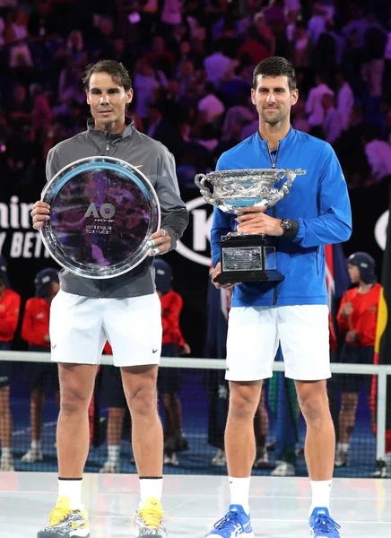 Melbourne Australien Januar 2019 Rafael Nadal Aus Spanien Und Australian — Stockfoto