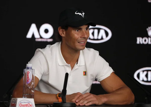 Melbourne Australien Januar 2019 Australischer Open Finalist Rafael Nadal Aus — Stockfoto