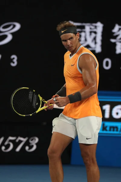 Melbourne Australië Januari 2019 Zeventien Keer Grand Slam Champion Rafael — Stockfoto