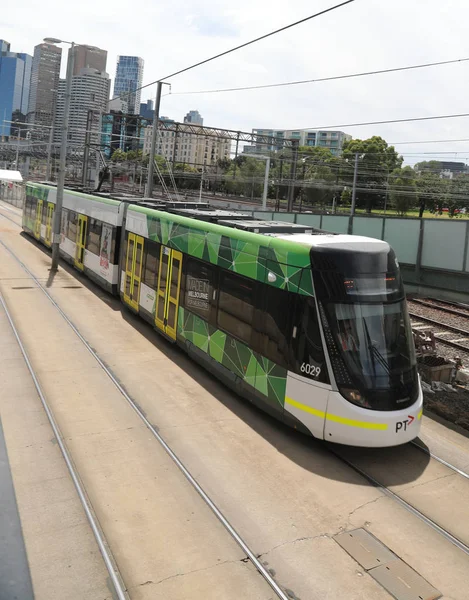 Melbourne Australië Januari 2019 Moderne Melbourne Tram Beroemde Iconische Vervoer — Stockfoto