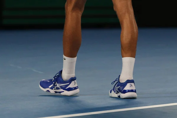 Melbourne Austrália Janeiro 2019 Campeão Grand Slam Novak Djokovic Sérvia — Fotografia de Stock