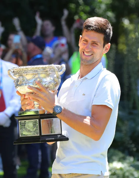 Melbourne Australia Styczeń 2019 2019 Australian Open Mistrz Novak Djokovic — Zdjęcie stockowe