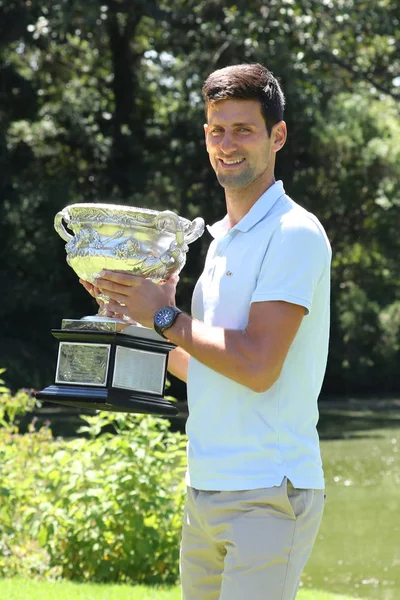 Melbourne Australia January 2019 2019 Australian Open Champion Novak Djokovic — Stock Photo, Image