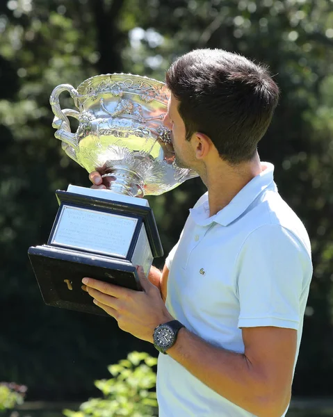 Melbourne Australia Enero 2019 Novak Djokovic Campeón Del Abierto Australia — Foto de Stock