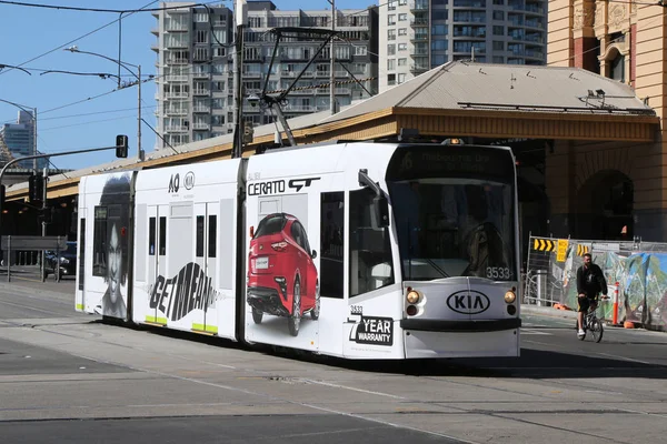 Melbourne Australia Januar 2019 Moderne Melbourne Tram Die Berühmte Ikonenhafte — Stockfoto