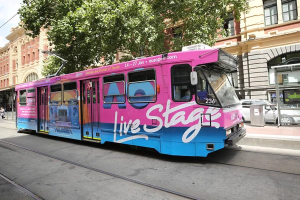 Melbourne Australien Januari 2019 Moderna Melbourne Spårvagn Berömda Ikoniska Trans — Stockfoto