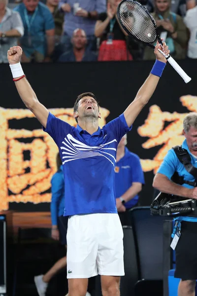 Melbourne Australie Janvier 2019 Fois Champion Grand Chelem Novak Djokovic — Photo