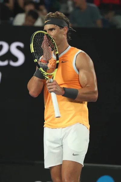 Melbourne Avustralya Ocak 2019 Grand Slam Şampiyonu Spanya Rafael Nadal — Stok fotoğraf