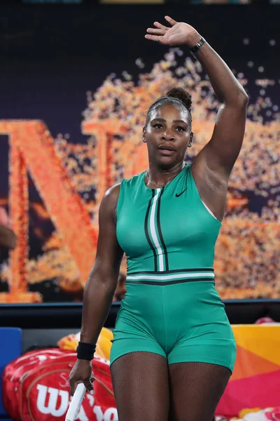 Melbourne Austrália Janeiro 2019 Campeã Grand Slam Serena Williams Dos — Fotografia de Stock