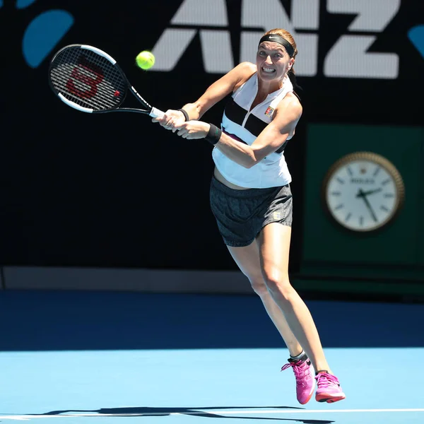 Melbourne Austrália Janeiro 2019 Campeã Grand Slam Petra Kvitova República — Fotografia de Stock