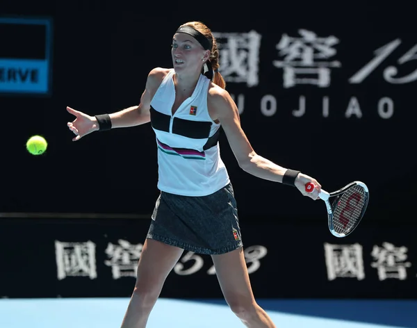 Melbourne Avustralya Ocak 2019 Grand Slam Şampiyonu Petra Kvitova Çek — Stok fotoğraf