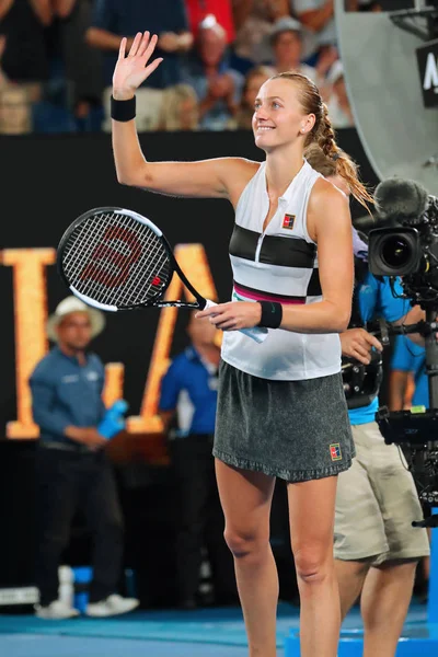 Melbourne Australien Januari 2019 Grand Slam Mästare Petra Kvitova Tjeckien — Stockfoto